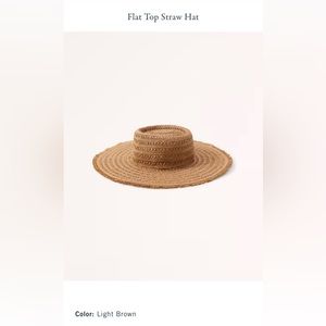 Abercrombie & Fitch Flat Top Straw Hat